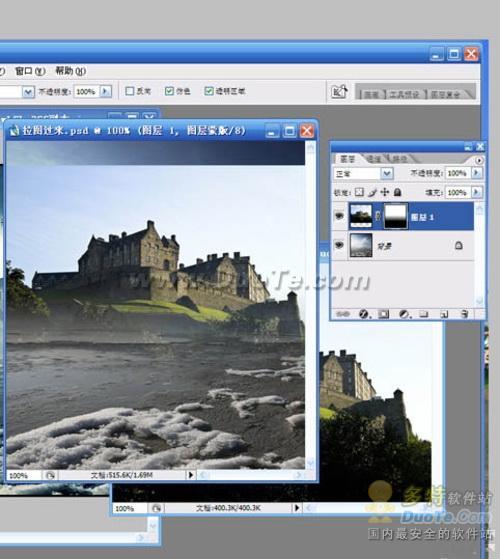 用PhotoShop合成梦幻迷雾的古堡效果图
