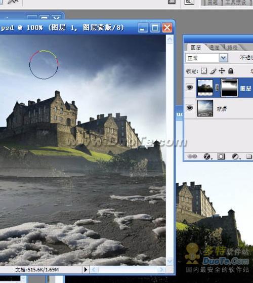 用PhotoShop合成梦幻迷雾的古堡效果图